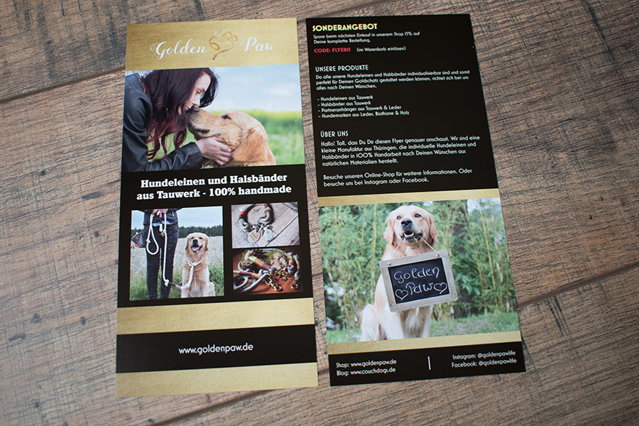 Meine Flyer Fur Golden Paw Sind Da Couchdogs